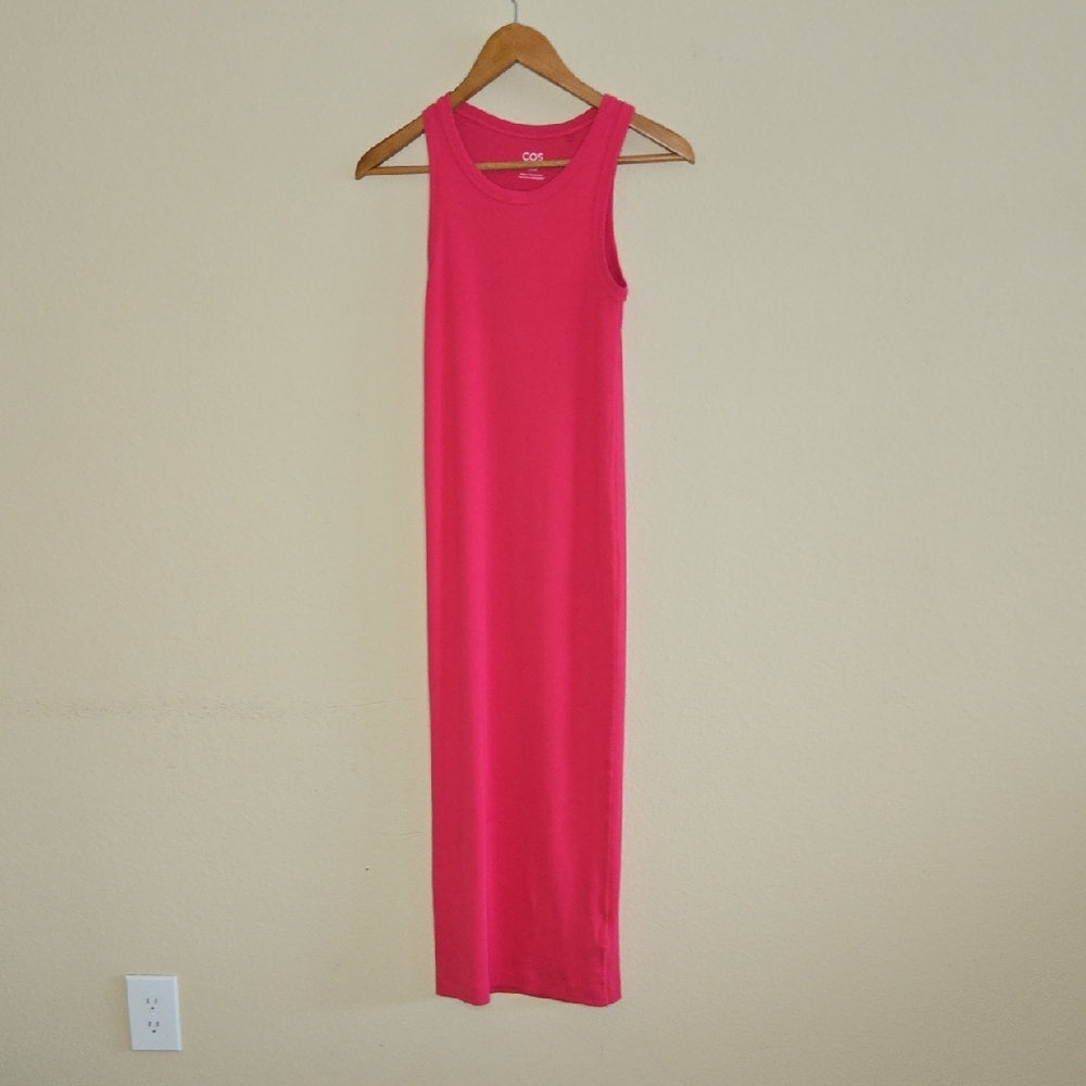 COS XS Hot Pink Sleeveless Maxi Dress